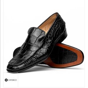 Caporicci 940 genuine Alligator Loafers Black